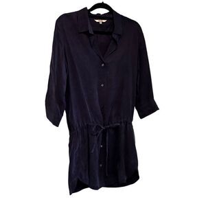 BB Dakota navy drop waist shirt dress- size M